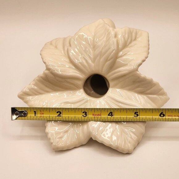 Vtg Epergne Wedding Bouquet Holder White Ceramic Floral Bridal Flower Vase *PICS - Picture 3 of 9